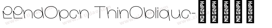22ndOpen ThinOblique字体转换